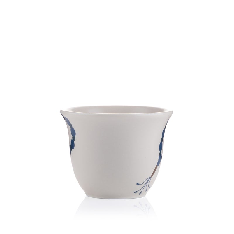 Blends Beige Coffee Cups Set with Blue Beads Pattern - Image 3
